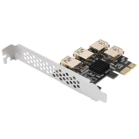 4 Ports PCIe Riser Adapter Board PCI E 1x To 4 USB 3 0 PCI E Rabbet