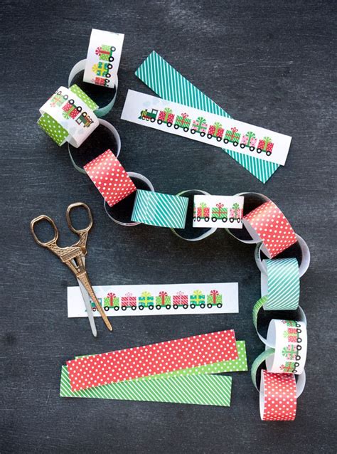 Free Printable Holiday T Wrap And Paper Chain Decoration Idea Land