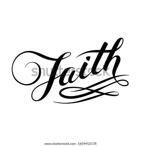 Faith Calligraphy Hand Written Vector Lettering Stock Vector Royalty