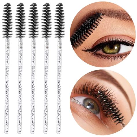 Disposable Mascara Wands Crystal Eyelash Brush Spoolies For Eye Lash Extensioneyebrow And