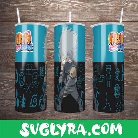 Hatake Kakashi Tumbler Wrap 20oz Skinny Straight Anime Tumbler Wrap