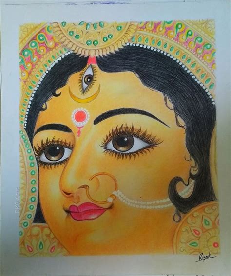 Durga Maa Drawing Navaratri Special Drawing How To Draw Maa Durga