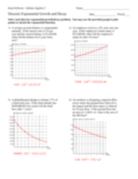 Exponential Growth And Decay Worksheet Kuta Sale Online