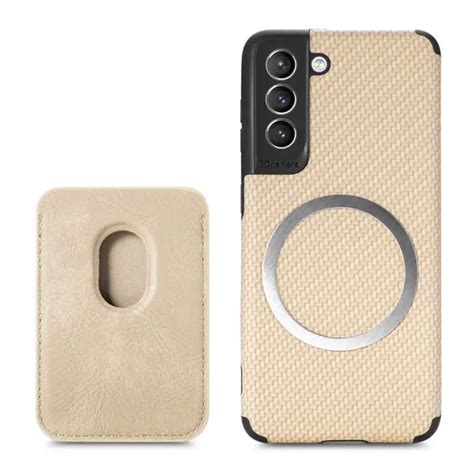 Samsung Galaxy S21 Plus Woven Textured Leather Case With Magsafe And Rfid Blocking Magnetic