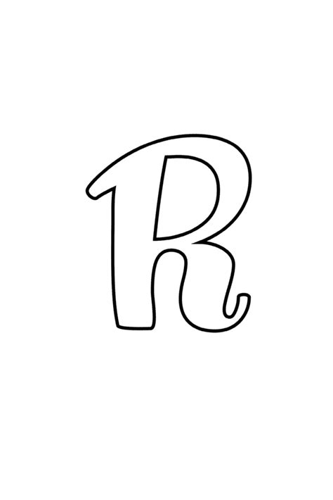 Printable Cute Bubble Letter R