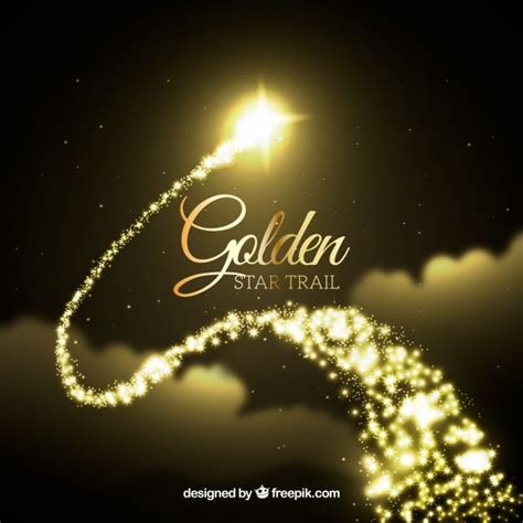 Premium Vector Elegant Golden Star Trail Background Vector Free