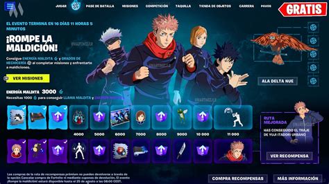 Gratis Mini Pase De Jujutsu Kaisen En Fortnite Todas Recompensas De