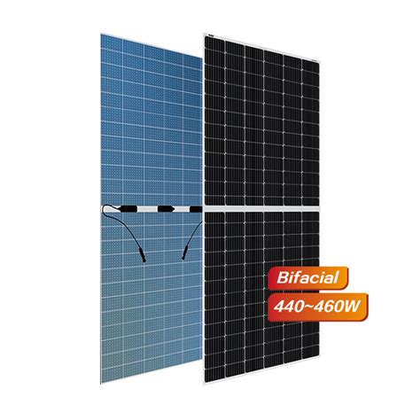 Mono Monocrystalline 440w 445w 450w 455w 460w Hjt Half Cut Bifacial Double Glass Module Placa