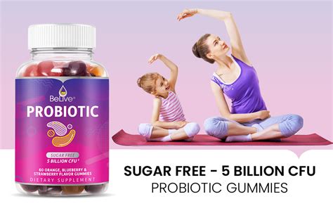 Probiotic Sugar Free Gummies 5 Billion Cfus Gut