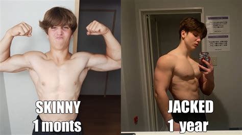 From Skinny To JACKED 1 Year Body Transformation YouTube