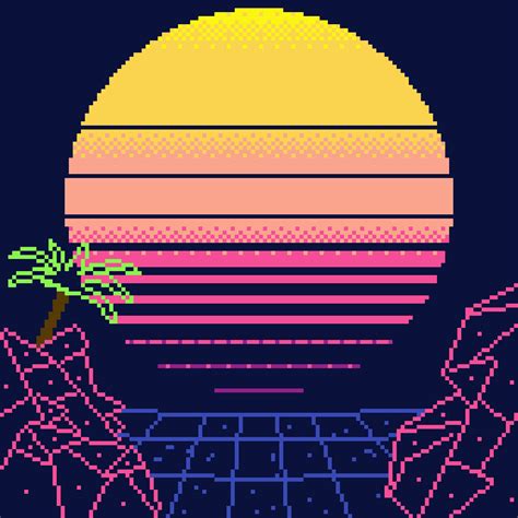 The end of the vaporwave track. Feedback appreciated ^^ : r/PixelArt