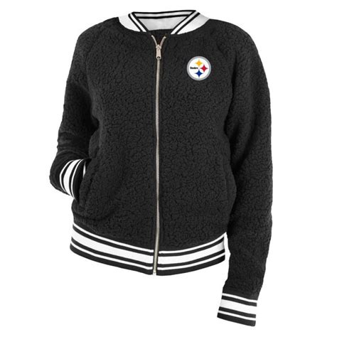 Pittsburgh Steelers Women S New Era Varsity Full Zip Sherpa