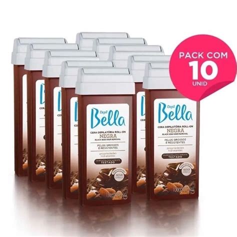 Depil Bella Kit Ceras Quente Roll On Negra G Shopee Brasil