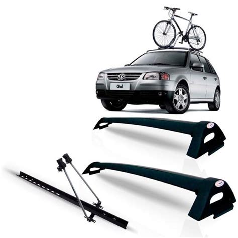 Rack Teto Gol G2 G3 G4 Aluminio Preto Suporte Bicicleta SP RACK