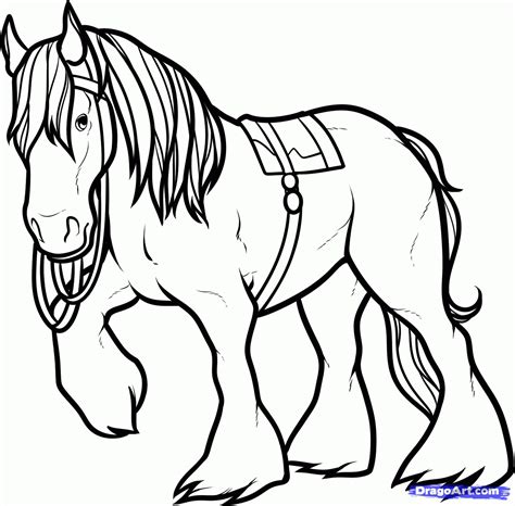 Clydesdale Horse Coloring Pages To Print Coloring Pages