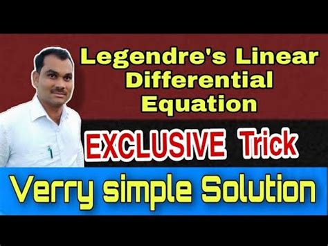 Legendre S Linear Differential Equation YouTube