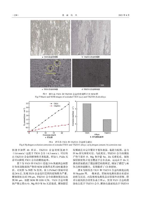 Zn对挤压态Mg 3Sn 1Ca合金耐蚀性的影响