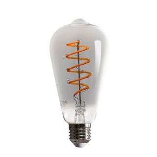 LED Spiral Filament Leuchtmittel ST64 Edison 5W E27 Rauchglas 100lm E