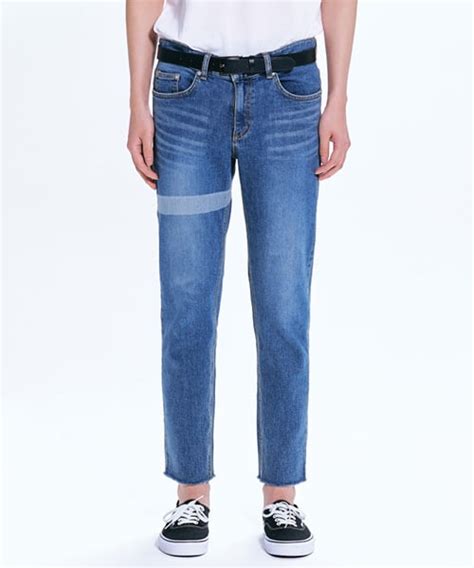 Musinsa Reflyperky Bk Spread Fit Upper Line Cutting Denim Pants