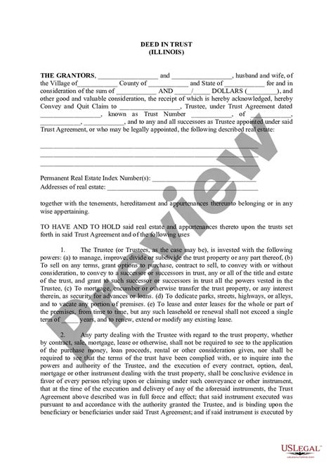 Illinois Quit Claim Deed In Trust Quit Claim Deed Illinois Us Legal Forms