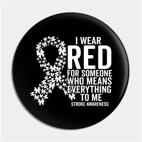 Support Squad Wear Red For Stroke Awareness Stroke Survivor Stroke Awareness Pin Teepublic