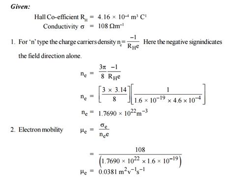 Solved Problems Semiconducting Materials