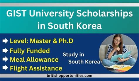 Gist Fully Funded Scholarship In South Korea