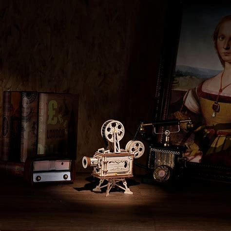 Rokr Vitascope Vintage Movie Projector D Wooden Puzzle Robotime