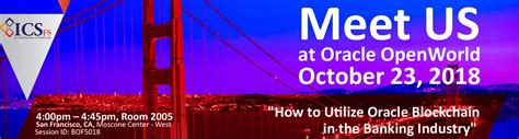 Meet Us At Oracle Openworld Ics Financial Systems Ltd Icsfs