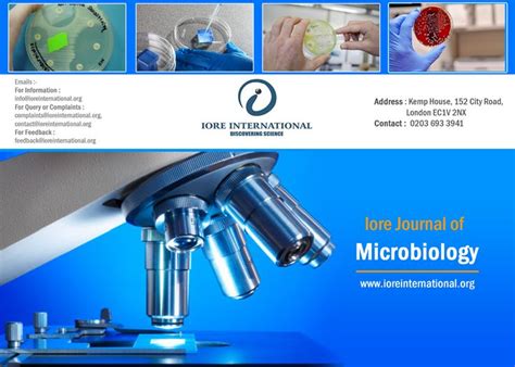 the brochure is designed to look like it has microscopes and other medical equipment