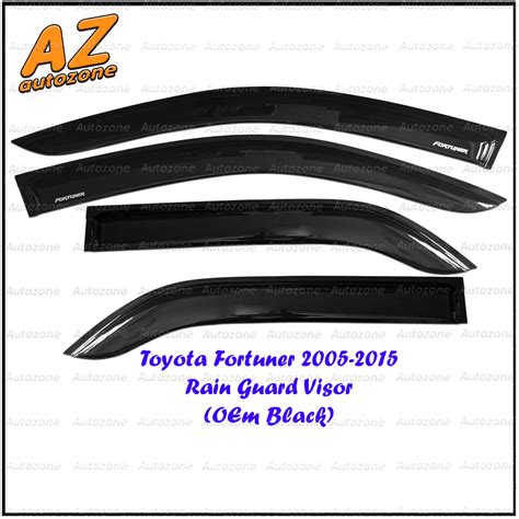 Toyota Fortuner 2005 2015 OEM Black Type Rain Guard Window Door Visor