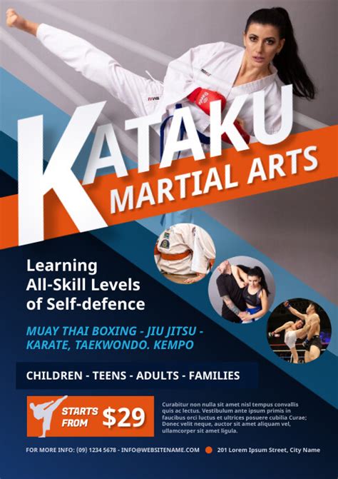 Martial Arts Class Flyer Template Postermywall