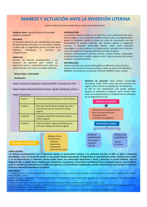 Manejo Y Actuacin Ante La Inversin Uterina Autores