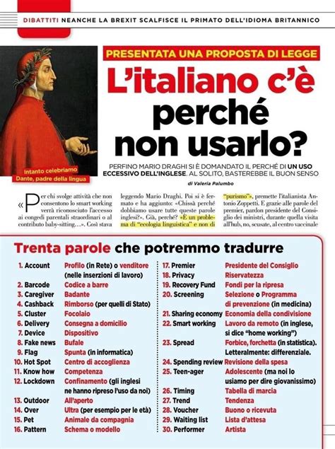 The Front Page Of An Italian Newspaper