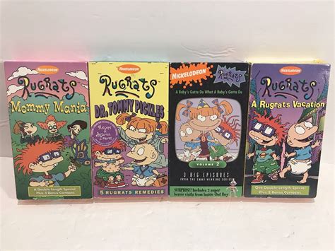 Nickelodeon Vhs Lot Rugrats Hey Arnold Ren And Stimpy And Spongebob