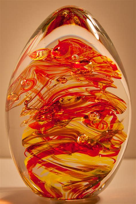 Solid Glass Sculpture Ef Fire Glass Art By David Patterson