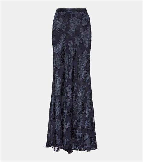 Etro Floral Embroidered Maxi Skirt Etro