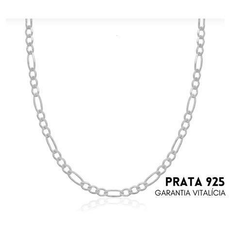 Corrente Elos 3x1 Prata 925 Masculina 70cm 5mm Shopee Brasil