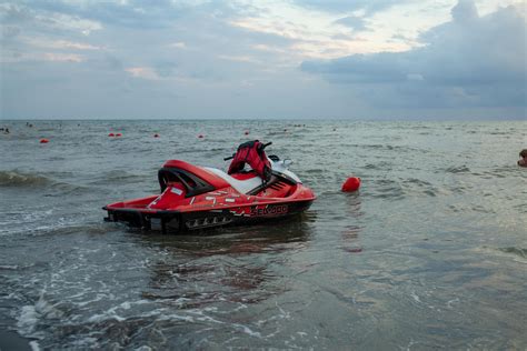 Ureki Georgia August 2018 Black Sand Beach Red Hydrocycle 45478017