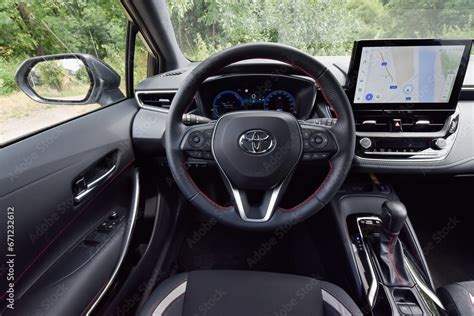 Toyota Corolla Touring Sport 2.0 Hybrid. Cabin interior - driver's ...