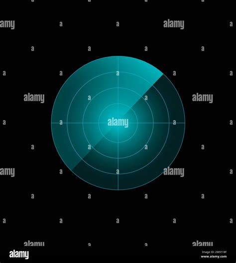 Round Scanning Radar Digital Terrain Detect And Military Search Stock