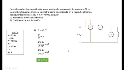 Circuito Eléctrico Con Bobina En Corriente Alterna Explicación Fácil Youtube