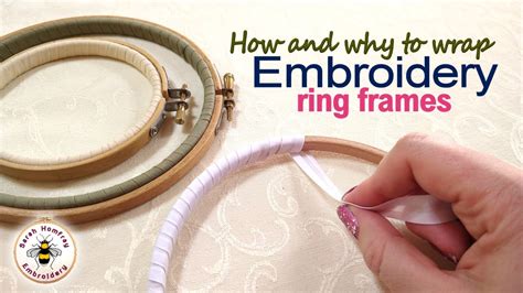 Hand Embroidery Wrapping Wooden Hoops Youtube