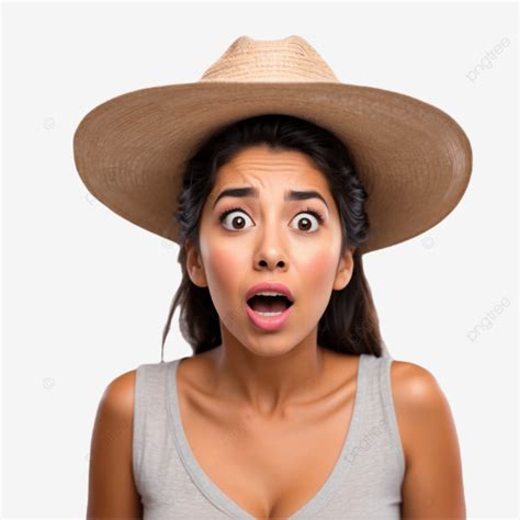 A Woman Wearing A Woman Wearing A Hat That Says She S Wearing A Hat