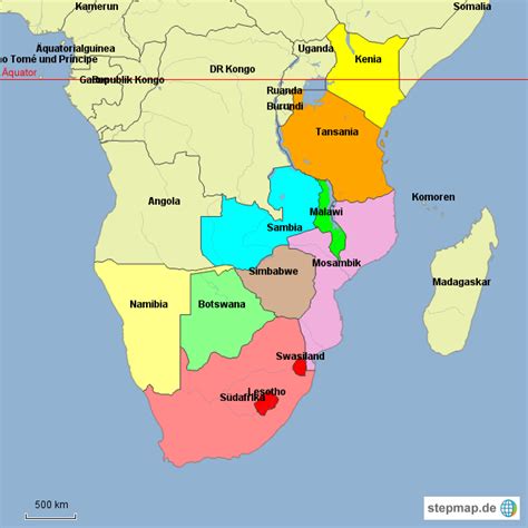 Stepmap S Dliches Afrika Landkarte F R Afrika