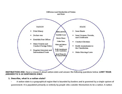 National Vs State Government Venn Diagram Government Venn Di