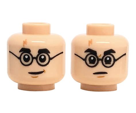 Lego Minifigure Head Man Light Nougat Glasses Extra Extra Bricks