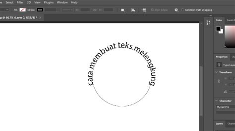 Cara Membuat Tulisan Melengkung Di Photoshop Dengan Mudah