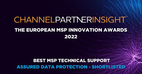 Assured Data Protection Shortlisted For Best Msp Technical Support At