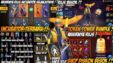 BOCORAN FF EVENT TERBARU INCUBATOR SELANJUTNYA SHOP DISKON BUNDLE